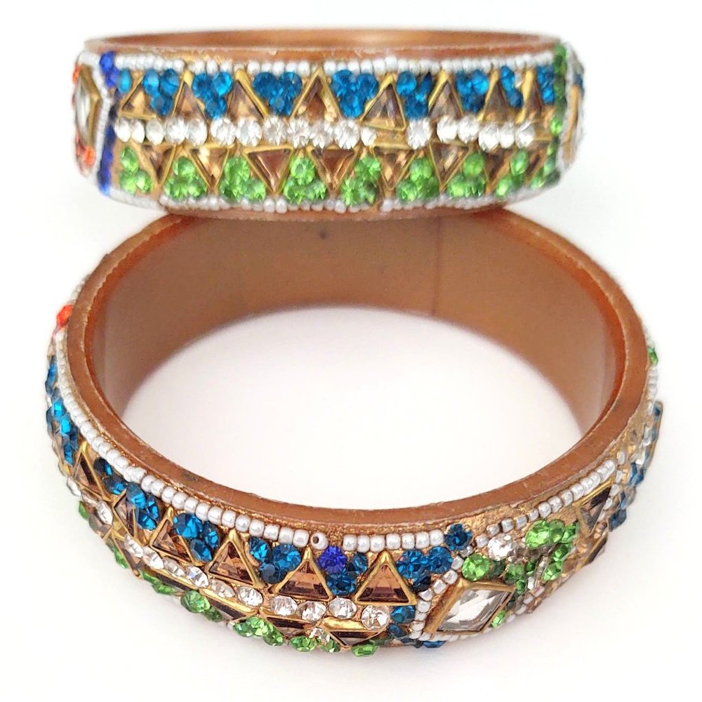 Multi bead bangle bracelets - Picture 12 of 14